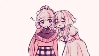Ayaka and Lumine - Kisses. (Genshin Impact)