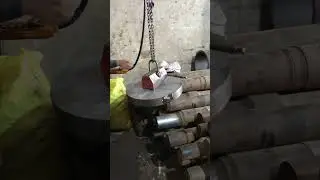 slicing massive iron rollers #cool #metal #cool #amazing #skills