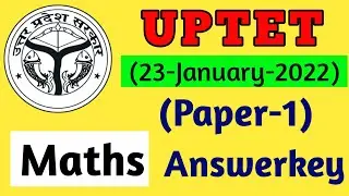 UPTET Paper 1 Maths Answerkey 2022 | Primary level maths Answers UPTET 23 January 2022