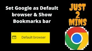 how to show bookmarks bar in google chrome web browser