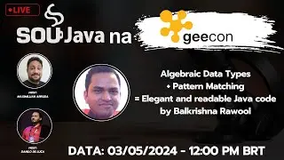 SouJava na Geecon - Algebraic Data Types+Pattern Matching=Elegant Java code by Balkrishna Rawool