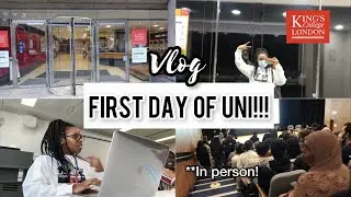 VLOG: FIRST DAY OF UNI *IN PERSON* 😆🙊 | Lecture, Campus Tour, ... | 2nd Year (Refresher lol) | KCL