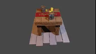 3D - RPG Tavern Table