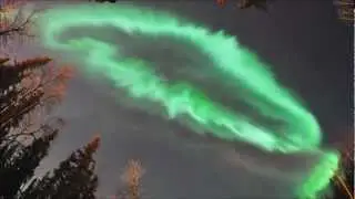 Coronal aurora over UAF ski trail (March 17 AM, 2013)