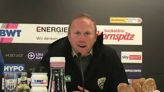 Altach Coach Ludovic Magnin nach 1:2-Niederlage beim LASK am 23. April 2022