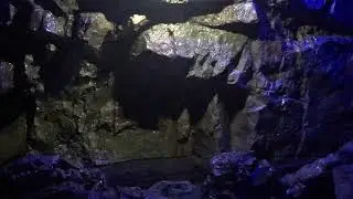Malawi aquarium in progress with lightning and thunder