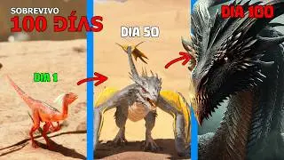 SOBREVIVÍ 100 DÍAS como DRAGÓN DINOSAURIO LEGENDARIO en ARK Ascended HARDCORE! Evolución a Anciano