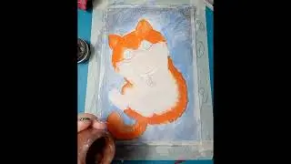 Рисуем котёнка гуашью