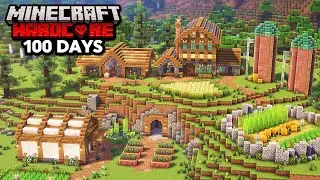 I Survived 100 Days Building a Cozy Farm in Minecraft Hardcore!