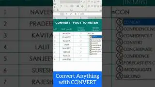 Convert Ft to Metre | Measurement Calculation | Excel Convert Formula