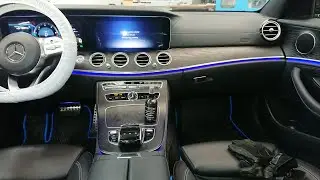 Как снять деревянную панель на средней консоли Mercedes-Benz W213 кузов Е-Class