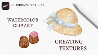 How to Draw Various Watercolor Textures in Procreate | Drawing Watercolor Clipart in Procreate
