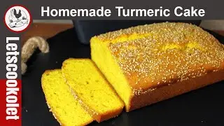 Delicious Golden Turmeric Cake Made From Scratch!
