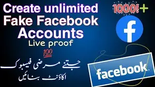 Create Unlimited fake Facebook accounts // How to create fake Facebook accounts