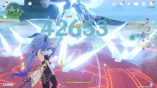 How strong is Ganyu at Level 1 without food buffs | F2P | Genshin Impact