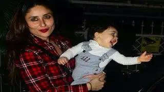 Taimur Ali Khan gets excited on seeing his reflection | Photos