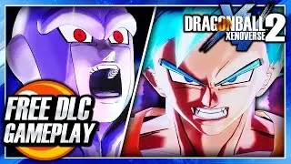 Dragon Ball Xenoverse 2 - FREE DLC Update - Super Saiyan Blue Kaioken Goku Vs Awoken Hit Gameplay