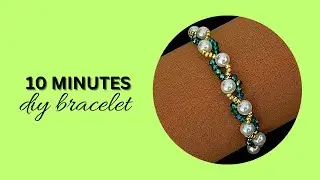 10 minutes bracelet making. beading beginner. beaded bracelet tutorial