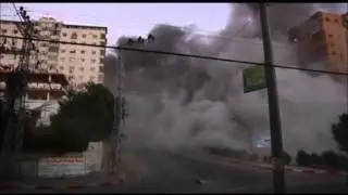 IAF destroys a tower block in Gaza City