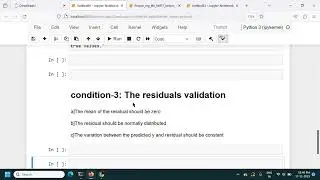 How to validate the regression mode ?../Python model building tips