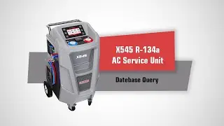 How to use the X545 A/C recovery machine's database query function