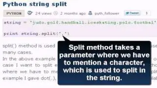 PYTHON Tutorial : Python string split