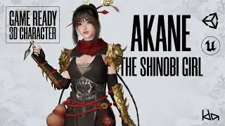 PREVIEW - GAME-READY 3D Character - Shinobi Girl Akane