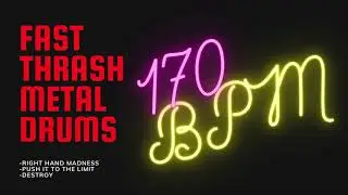 THRASH METAL DRUM TRACK #13| 170 BPM| in the Style of Joel Grind/Toxic Holocaust