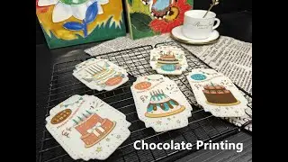 Chocolate Printing with Patterns Themed with Birthday Party