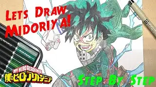 How To Draw Izuku Midoriya - Step By Step (Full Cowl Tutorial) | My Hero Academia