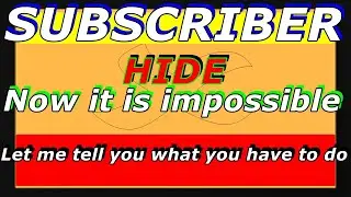 hide subscribers on youtube 2022 | subscribe hide kaise kare 2022 tech to n
