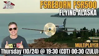 LIVE | MSFS | GA Flight | Flying Alaska | FSREBORN FSR500 | KEB-AK73-PATK-AK06 | Real GA Pilot