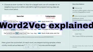 Understanding Word2Vec word embedding generation in NLP