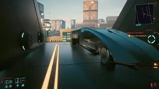 Cyberpunk 2077--Kiroshi hovercar with special peripheral attachment