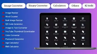 All-in-One Web Tools | 42 Online Utilities – Image Converters, Binary Tools, Calculators & More