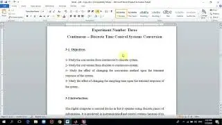continuous - discrete time control systems conversion
