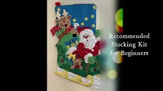 Christmas DIY ~ Beginner Friendly + Tutorial ~ Felt Applique Stocking by Bucilla, 