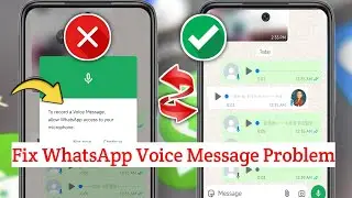 How to Fix WhatsApp Voice Message Problem (New 2025)