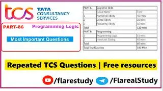 TCS Ignite NQT Programming Logic Part 86 NQT Preparation |TCS Smart Hiring  placement