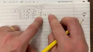 Where do y=x+1 and y=x^2-2x-3 intersect (Linear-Quadratic System)