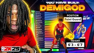 BEST ALL AROUND POINT GUARD BUILD ON NBA 2K25! CONTACT DUNKS + LIMITLESS RANGE! BEST GUARD BUILD!