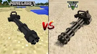 Minigun | GTA V vs. Minecraft