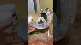 Фигурка полая | вечный календарь | керамика до и после обжига и глазуровки | кот часть вторая