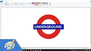 How to draw THE LONDON UNDERGROUND logo using MS Paint
