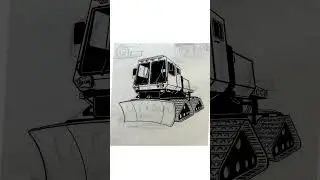 Drawing a Snow Plow in Procreate #designprocess #procreate #shorts