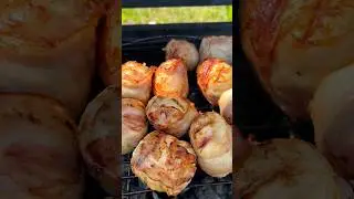 Куриные митболы с сыром в беконе! 