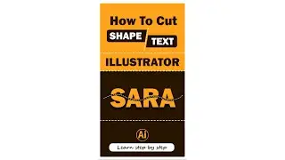 Illustrator, how to cut a shape/ text in Illustrator