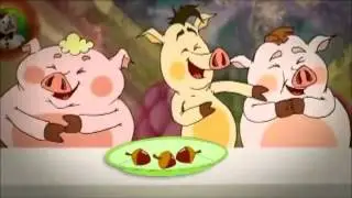 Новый 2014 год в компание трех поросят)))Happy New Year 2014   Funny Cute & Best Animated Greetings