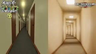 The Backrooms [REDACTED] vs basically the Backrooms comparison (level 332)