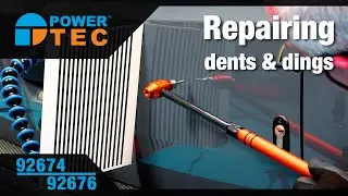 Repairing a ding on a car panel | PDR Dent Puller Kit by Power-TEC | Part No. 92676 |
